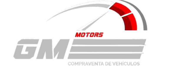 GM Motors logo showing a stylized silver sedan facing right above the text GM Motors on a white background, modern and professional tone